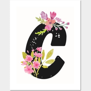 Letter C - Botanical English Alphabet, Name Initial Posters and Art